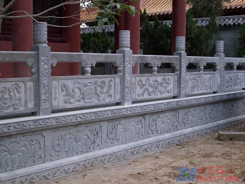 青石石栏杆-寺庙石护栏